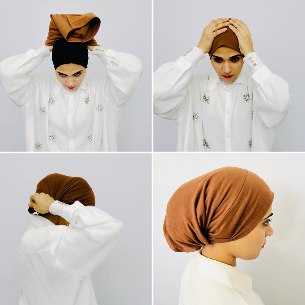 BeanieTurban18 in brown