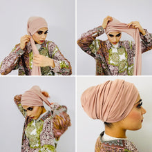 TurbanTube20 - peach pink - extra long