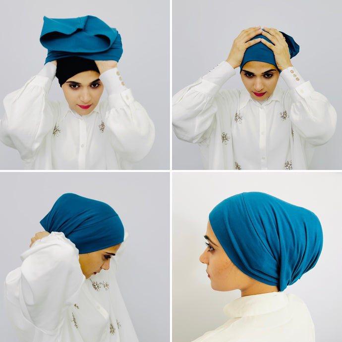 BeanieTurban18 in teal