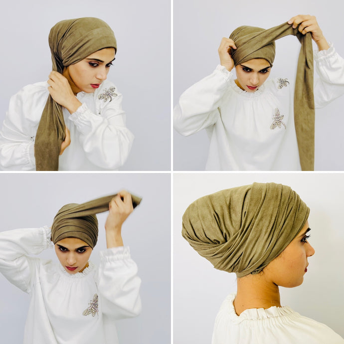 TurbanTube20 - khaki suede effect