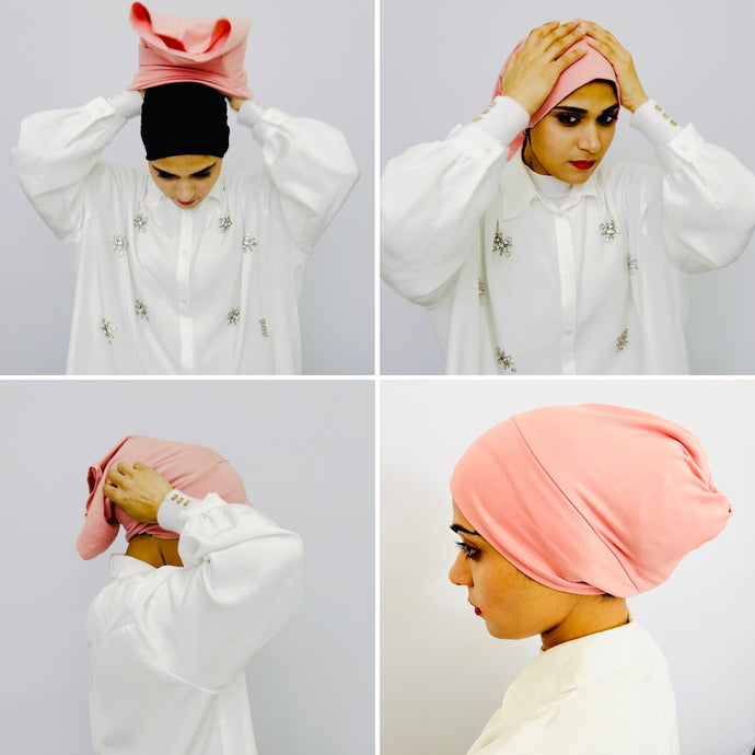 BeanieTurban18 in rose pink