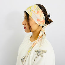 BandTurban23 - green floral print