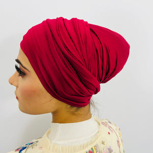 TurbanTube20 - carmine red - extra long