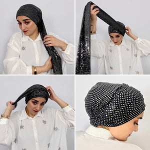 TurbanTube20 - magpie sparkle