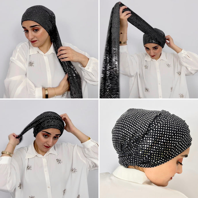 TurbanTube20 - magpie sparkle
