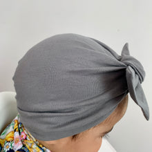 Girls TurbanHat in silver grey - 0 to 1 yrs