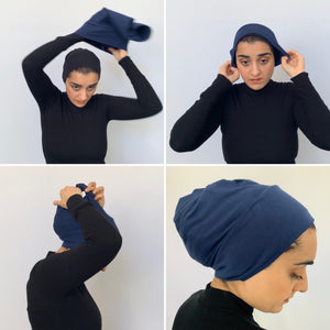 BeanieTurban18 in navy